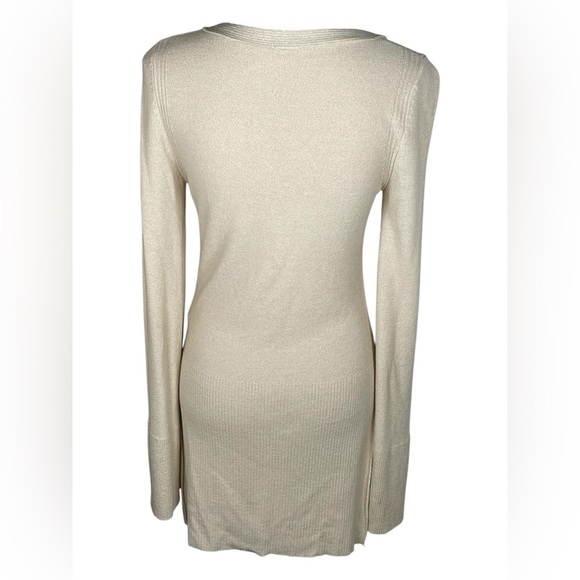 Free People Womens Crisscross Knit Sweater in Ivory Size XS - Picture 4 of 10